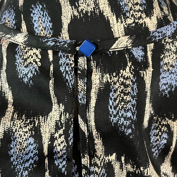 NWT Paul x Black and Blue pattern Silk Cotton Dress Size 38 US Size 8 - Picture 11 of 12